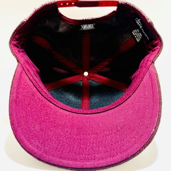 STUSSY wool blend Crossbone Snapback Hat 04' - Picture 5 of 5